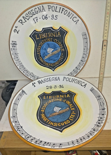 Coppia piatti ceramica fatti - piatti,