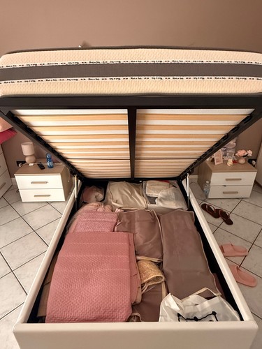 Letto contenitore una piazza - letto, e