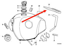 BMW R 65 80 100 GS - Tank Adapter Bmw 51 14 2 307 131 - 1988 1994