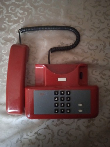 Telefono rosso cornetta - rosso, a