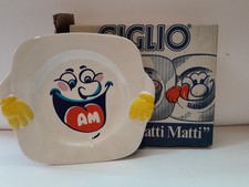 GIGLIO LA CASTELLANA I PIATTI MATTI PIATTONE MATTO TAZZE PAZZE VINTAGE PIATTO 