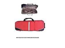 CROSON AHD-VR ASTUCCIO RETTANGOLARE PER VIOLINO 4/4 CUSTODIA SEMIRIGIDA ROSSA