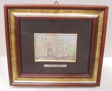 QUADRO con Stampo su Lastra di ARGENTO PURO "ROMA SPARITA Porta S. Paolo"