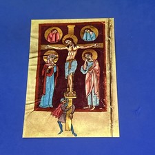 ABBAZIA DI NONANTOLA EVANGELIARIO IL CROCIFISSO - CARTOLINA A COLORI