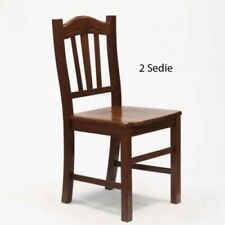 2 Sedie in Legno Massello Noce