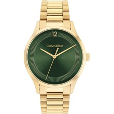 Orologio Uomo CK CALVIN KLEIN ICONIC 25200229 Acciaio Gold Dorato Verde