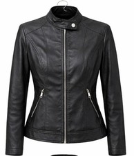 Giacca donna ecopelle nera