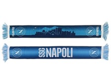 SCIARPA UFFICIALE NAPOLI SSC NAPOLI RETRO CITTA'  ORIGINALE POLIESTERE LOGO N