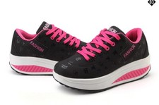 Scarpe Donna sneakers alte tonificanti confort camminata dimagrante comode