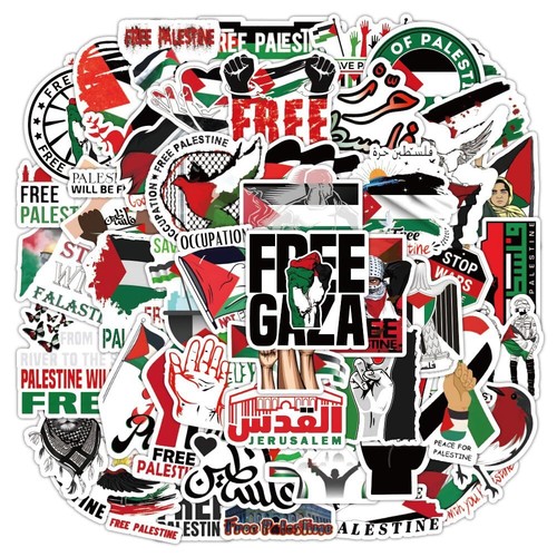 100 pezzi adesivi palestina - adesivi,