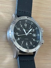 Orologio al quarzo Hamilton Khaki Field H744511 quadrante argento 38 mm Giappone vintage H10