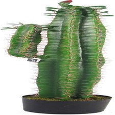Design UK - Cactus Artificiale in Vaso Nero, 110 Cm