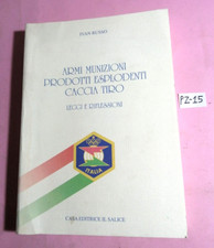 LIBRO ARMI,MUNIZIONI,PRODOTTI ESPLODENTI,CACCIA,TIRO (LEGGI E RIFLESSIONI) -1995