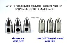 Dado elica in acciaio inox per cavo albero 3/16" (4,76mm) modello RC barca