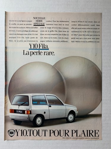 Publicite 1988 lancia y10 - publicite,