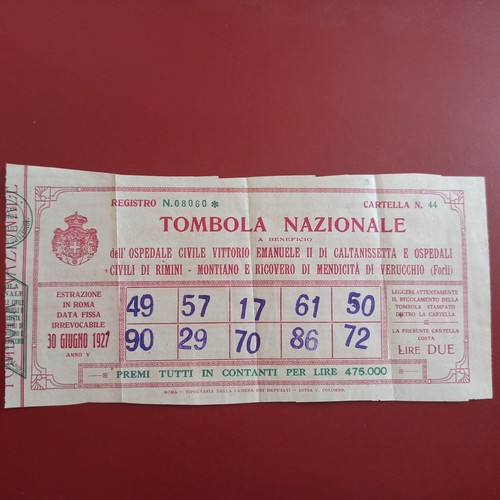 Rara cartella tombola - rara,