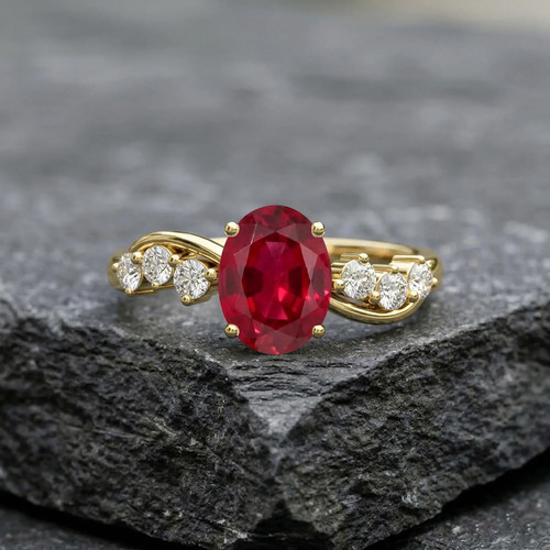 Anello fidanzamento rubino - anello,