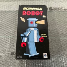 Vintage 2009 tin metal robot - metal,