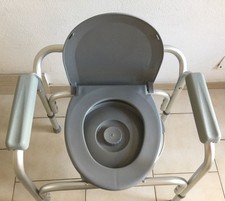 SEDIA WC BAGNO Alluminio Leggero, REGOLABILE In Altezza. Anziani E Disabili