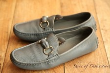 Mocassini Gucci grigio grana