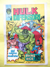 LOCANDINA HULK E DIFENSORI # 1 MANIFESTO GADGET 1975 POSTER CORNO No Uomo Ragno