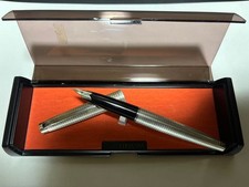 Penna stilografica vintage platino 18 carati WG argento sterling con custodia ottima