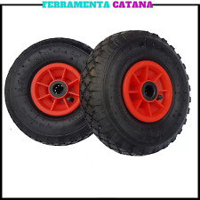 2 PEZZI RUOTA PER CARRELLO PORTAPACCHI GOMMATA GONFIABILE RUOTINO DIAMETRO 260MM