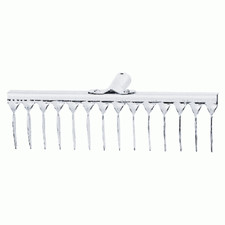 Rastrello aeratore in acciaio zincato 18 denti rastrelli arieggiatore