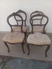 4 Sedie antiche In mogano Barocchetto Primi 900