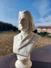 800 IMPERO FRANZ LISZT MUSEALE BUSTO IN PORCELLANA BISQUIT SCULTURA ARTISTICA