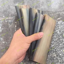 Coltello foglio corno di pecora fiore naturale grezzo piatto bilancia manico materiale fai da te