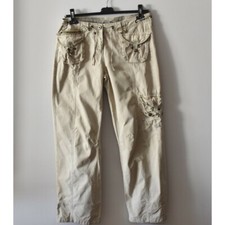 PANTALONI  DONNA TG.L COTONE BEIGE