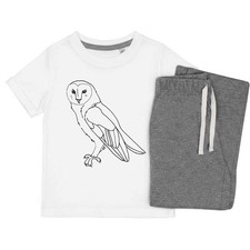 'Barn Owl' Set di abbigliamento da notte / pigiama per bambini (KP014709)