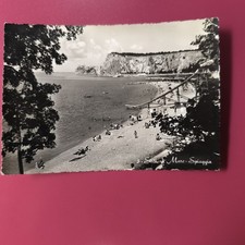 SISTIANA MARE SPIAGGIA - CARTOLINA BIANCO E NERO SPEDITA ANNO 1955