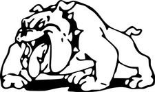 adesivo decal sticker BULLDOG cane tuning vetri auto moto custom camper SCOOTER