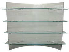 RIMADESIO Mobile Libreria in Vetro Cristallo con 4 Ripiani Mensole OFFERTA