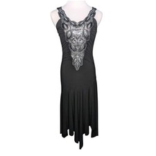 Abito midi Y2K nero argento