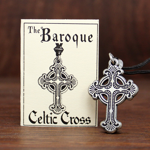 Collana croce barocca celtica