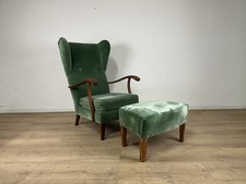 Poltrona poggiapiedi legno