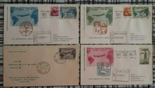 GRONCHI 4 BUSTE PRIMO GIORNO VOLO PRESIDENZIALE COME DA ANNULLI