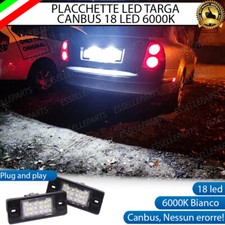 PLACCHETTE A LED LUCI TARGA 18 LED VW PASSAT B5 BERLINA DAL 2001 6000K NO ERROR