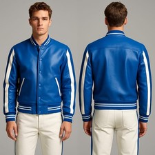 Completo giacca uomo pelle blu