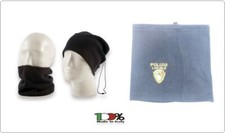 Scaldacollo Blu Fascia Scalda Collo Berretto Doppio Uso  Polizia Locale Pegaso