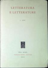 Letteratura e letterature 1 2007
