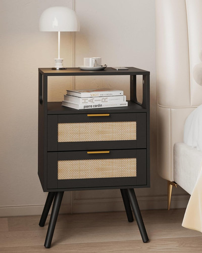 Comodino rattan fattoria - comodino, da