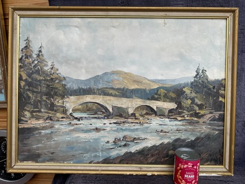 Antico quadro olio - tela, con