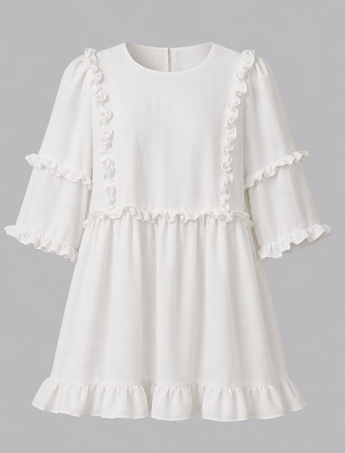 Vestito donna babydoll - , bianco