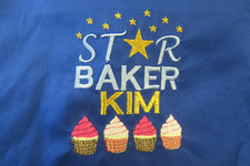 Grembiule personalizzato Star Baker ricamato colori a scelta