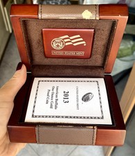 STATI UNITI SCATOLA PER 50 DOLLARI BUFFALO LEGNO PREGIATO FODERATA IN VELLUTO