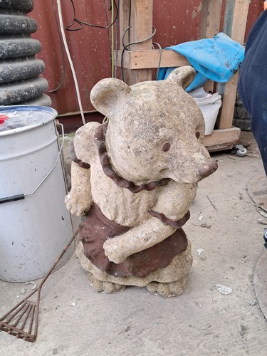 Ornamento cemento per orso - ornamento,